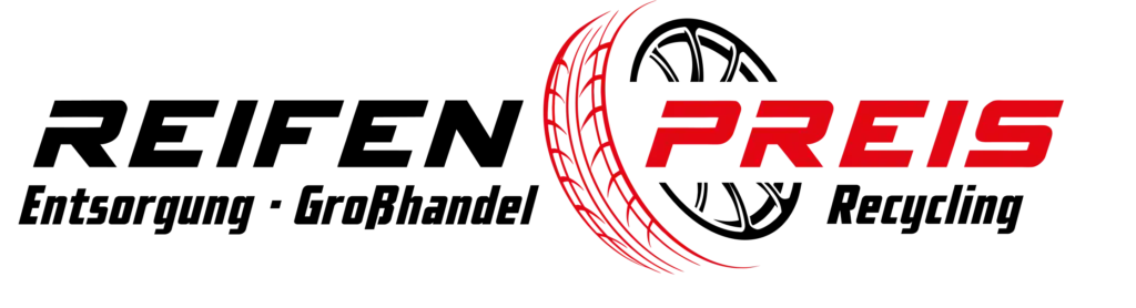 Logo von Reifen Preis mit Schriftzug Entsorgung Großhandel Recycling für professionellen Reifenhandel und Altreifenentsorgung